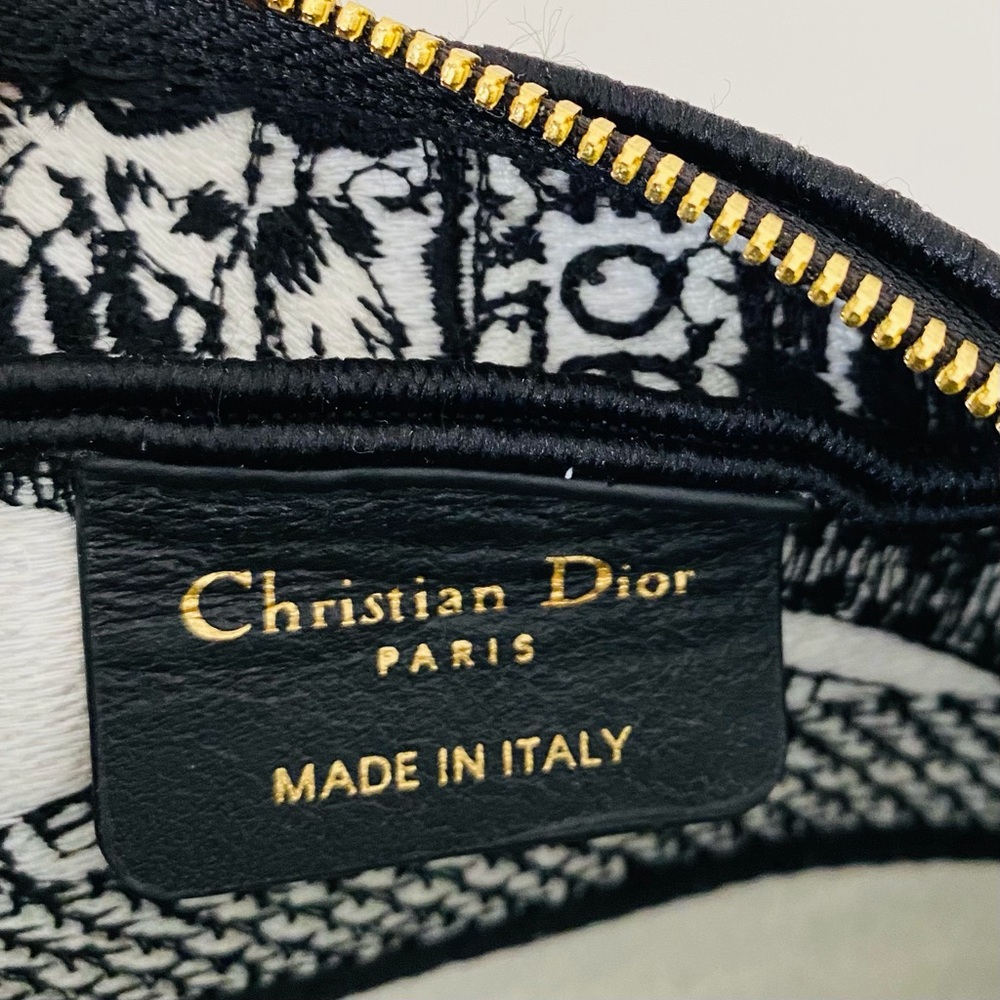 NWT Christian Dior Made in Italy Black White Plan de Paris Pouch Makeup Bag - Picture 12 of 16